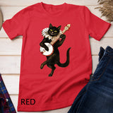 Vintage Silly Weird Cat Playing Banjo Country Cat Lover T-shirt