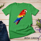 Watercolour colourful scarlet macaw parrot bird painting T-Shirt