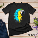 Watercolour colourful scarlet macaw parrot bird painting T-Shirt