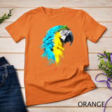 Watercolour colourful scarlet macaw parrot bird painting T-Shirt
