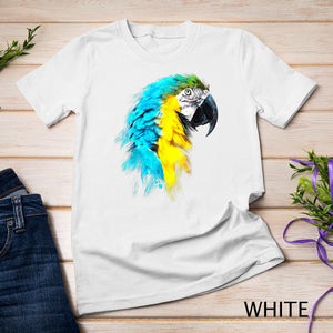 Watercolour colourful scarlet macaw parrot bird painting T-Shirt