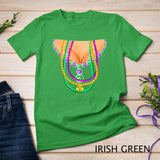 Women Mardi Gras Costume Shirt Mask Busty Beads Boobs T-Shirt