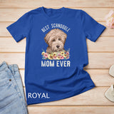 Women Best Schnoodle Mom Ever Floral Dog V-Neck T-Shirt