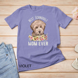 Women Best Schnoodle Mom Ever Floral Dog V-Neck T-Shirt