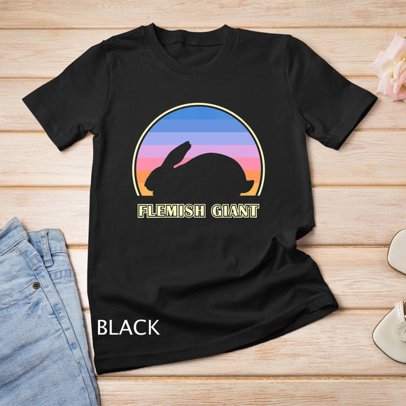 Womens Flemish Giant Vintage Sunset Rabbit Lover T-Shirt