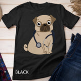 Womens Funny Cute Pug Doctor Pug Nurse Men Women Love Adorable Pugs T-Shirt