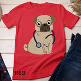 Womens Funny Cute Pug Doctor Pug Nurse Men Women Love Adorable Pugs T-Shirt
