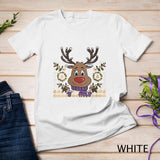 Womens Happy New Year 2023 Funny Reindeer Ugly Christmas T-Shirt
