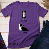Womens Inhale Exhale Yoga Boston Terrier T-shirt