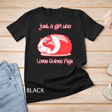 Womens Just A Girl Who Loves Guinea Pigs Gift for Guinea Pig Lovers T-Shirt