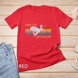 Womens Save The Jackalope - Vintage Rabbit - Camping Cryptozoology T-Shirt