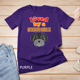 Womens Schnoodle Dog Poodle Schnauzer V-Neck T-Shirt