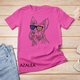 Womens Scottish Terrier in glasses Tee T Shirt Tshirt V-Neck T-Shirt