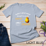 Womens Sun Conure Shirt, Good Coffee And Conure Parrot Bird V-Neck T-Shirt