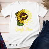 Womens Sunflower Beagle Mom Dog Lover Gift Beagles T-Shirt