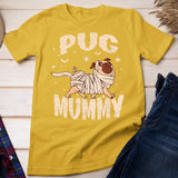Womens Trendy Halloween Dog Meme Pug Owner Costume Pug Mummy T-Shirt