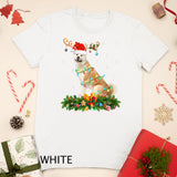 Xmas Holiday Reindeer Hat Santa Akita Dog Christmas T-Shirt